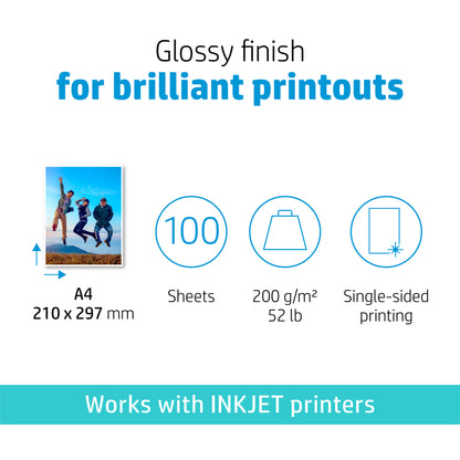 HP Everyday Photo Paper Glossy 200 g/m2 A4 (210 x 297 mm) 100 sheets
