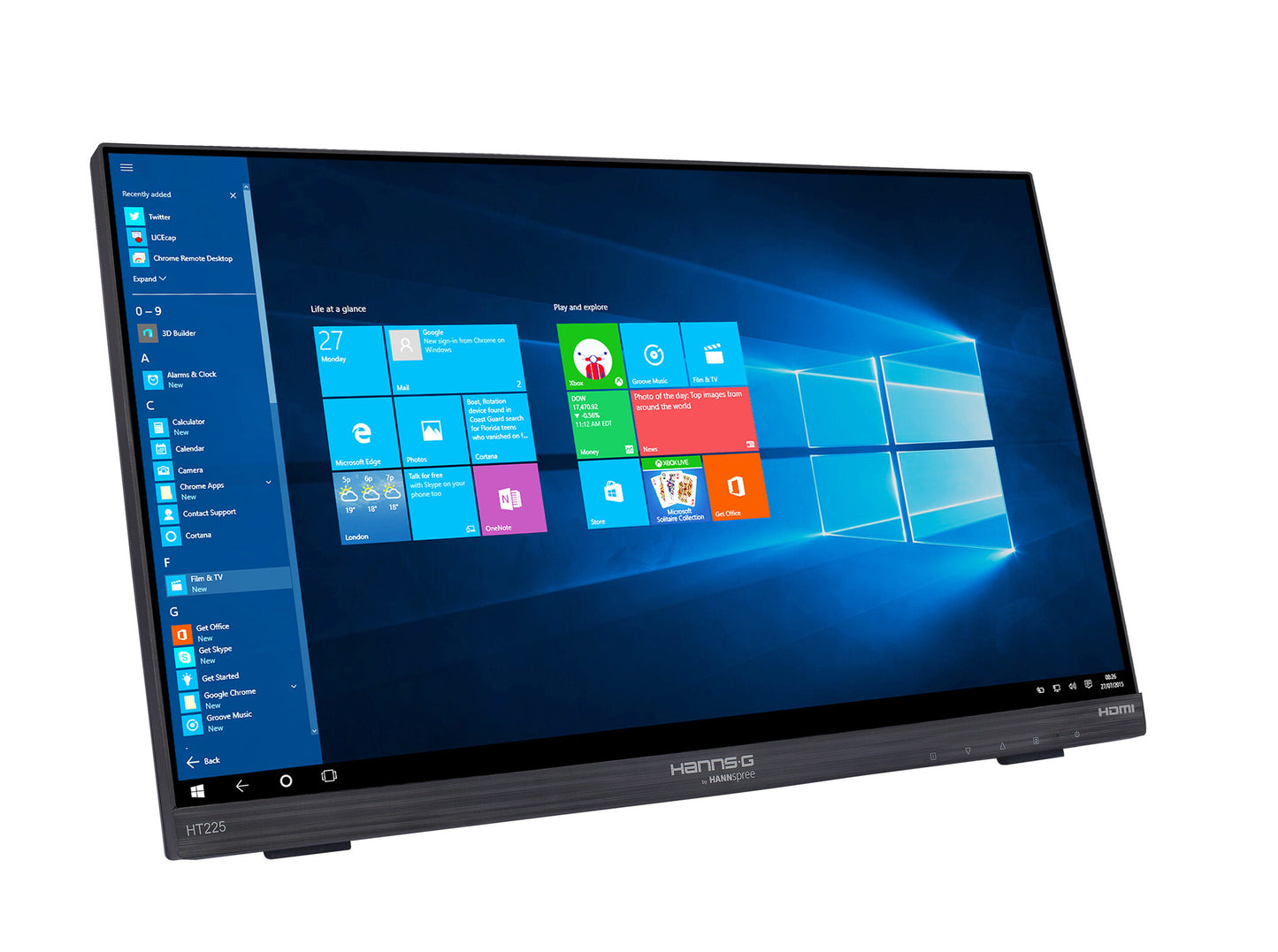Hannspree HT225HPB computer monitor 54.6 cm (21.5") 1920 x 1080 pixels Full HD LED Touchscreen Tabletop Black