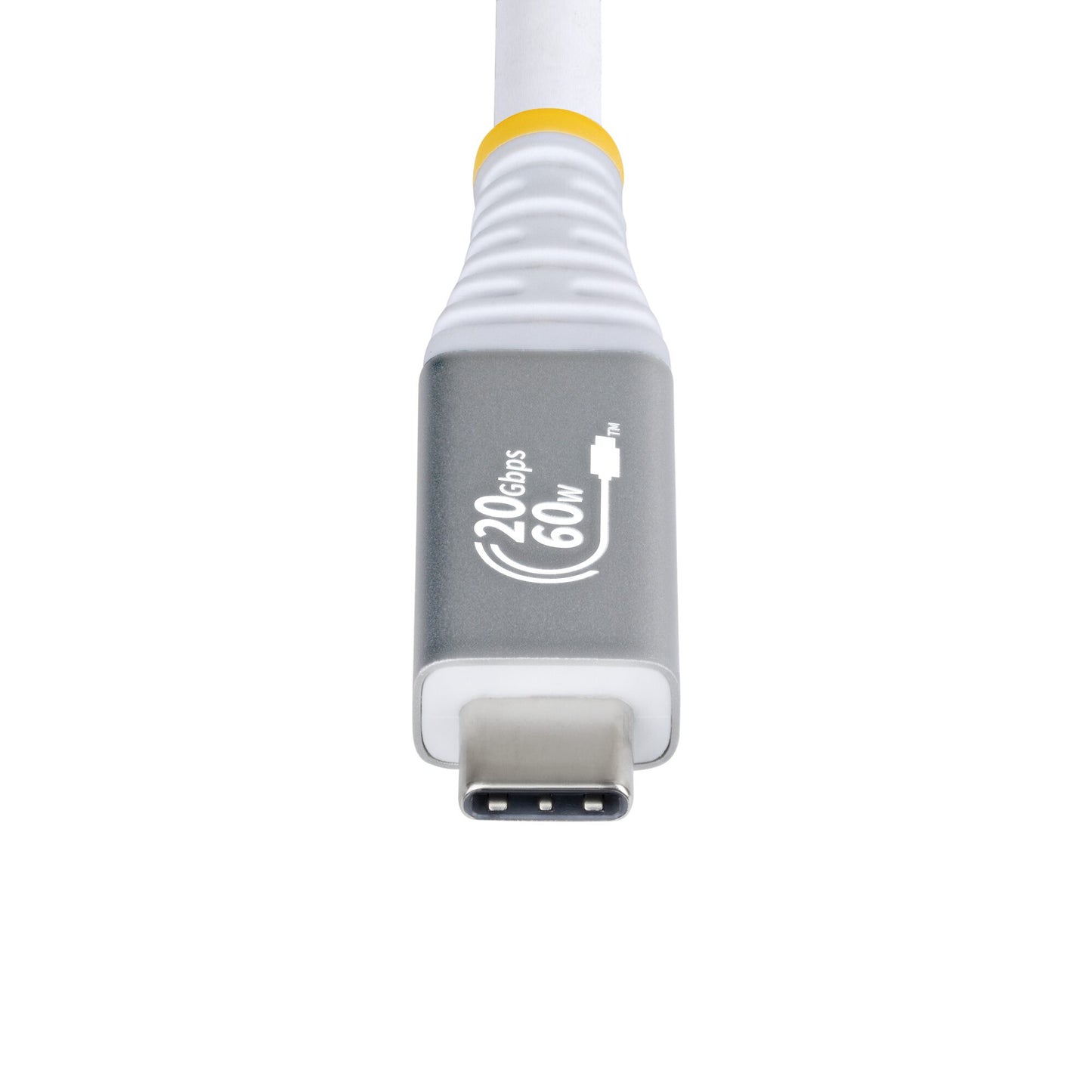 StarTech.com 3m (10ft) USB4 Cable, 20Gbps, USB-IF Certified USB-C Cable, 60W PD, 4K 120Hz DP 1.4, TPE Jacket, White USB-C Cord