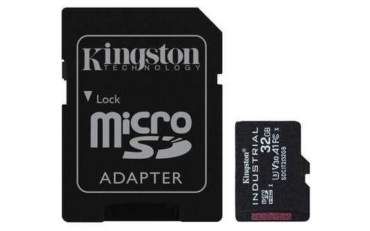 Kingston Technology 32GB microSDHC Industrial C10 A1 pSLC Card + SD Adapter, Class 10
