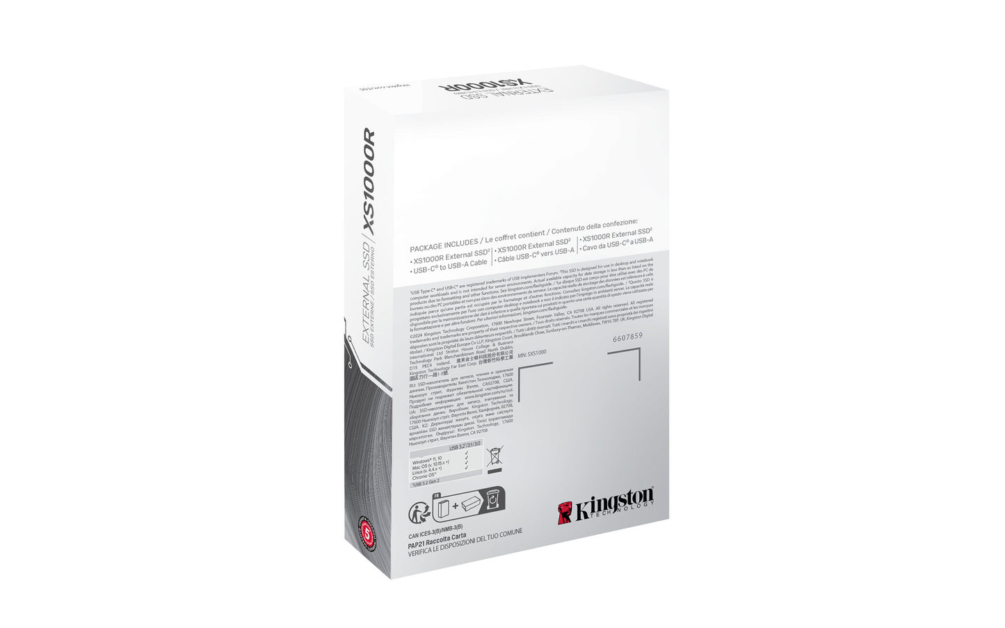 Kingston Technology 1TB XS1000 Red External USB 3.2 Gen 2 Portable Solid State Drive