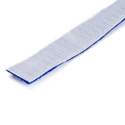 StarTech.com 50ft Hook and Loop Roll - Cut-to-Size Reusable Cable Ties - Bulk Industrial Wire Fastener Tape /Adjustable Fabric Wraps Blue / Resuable Self Gripping Cable Management Straps