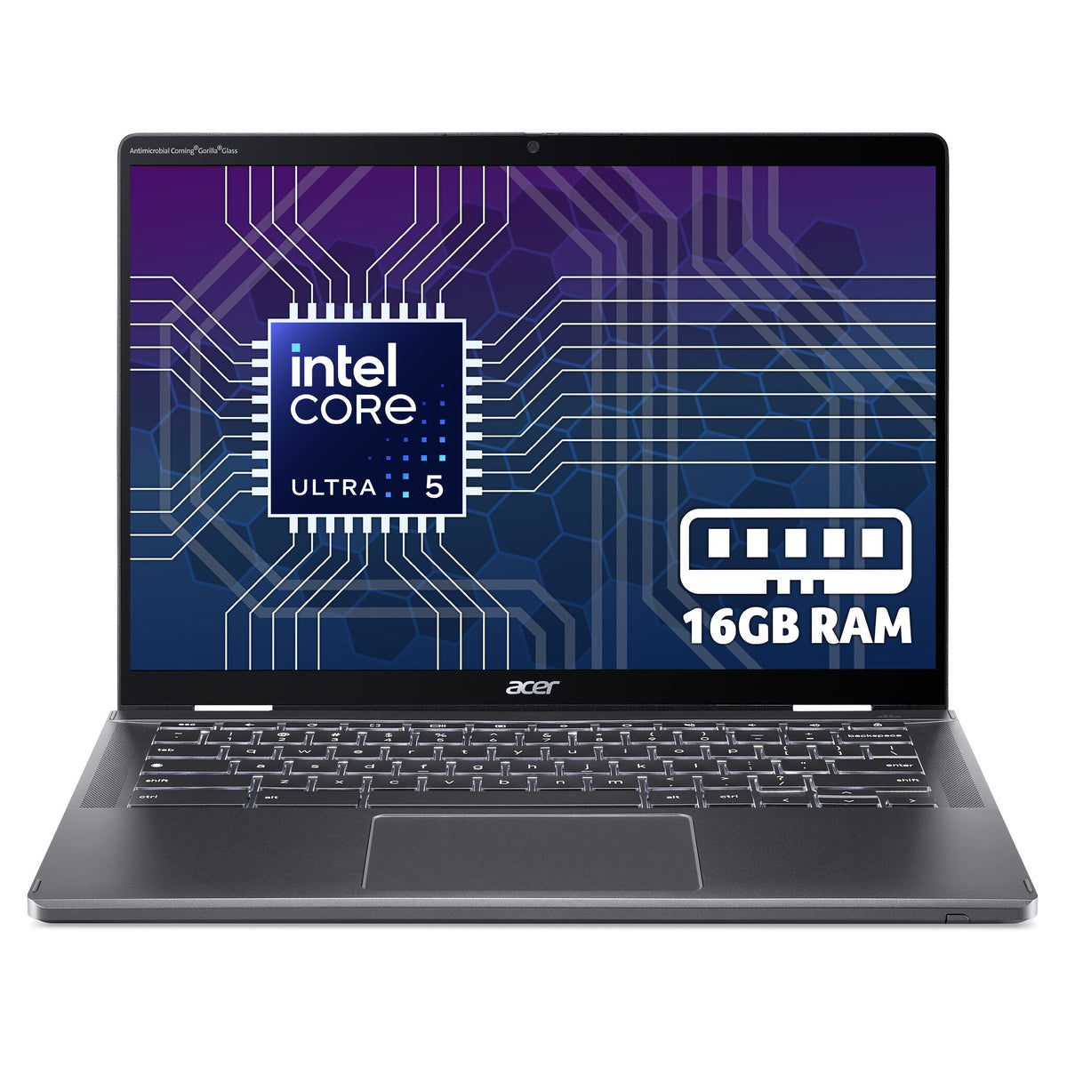 Acer Chromebook Enterprise Spin 714 Plus Spin 714 convertible (CPE794-1N) - Intel Core Ultra 5, 16GB RAM, 512GB SSD, 14" WUXGA touchscreen, Chrome OS