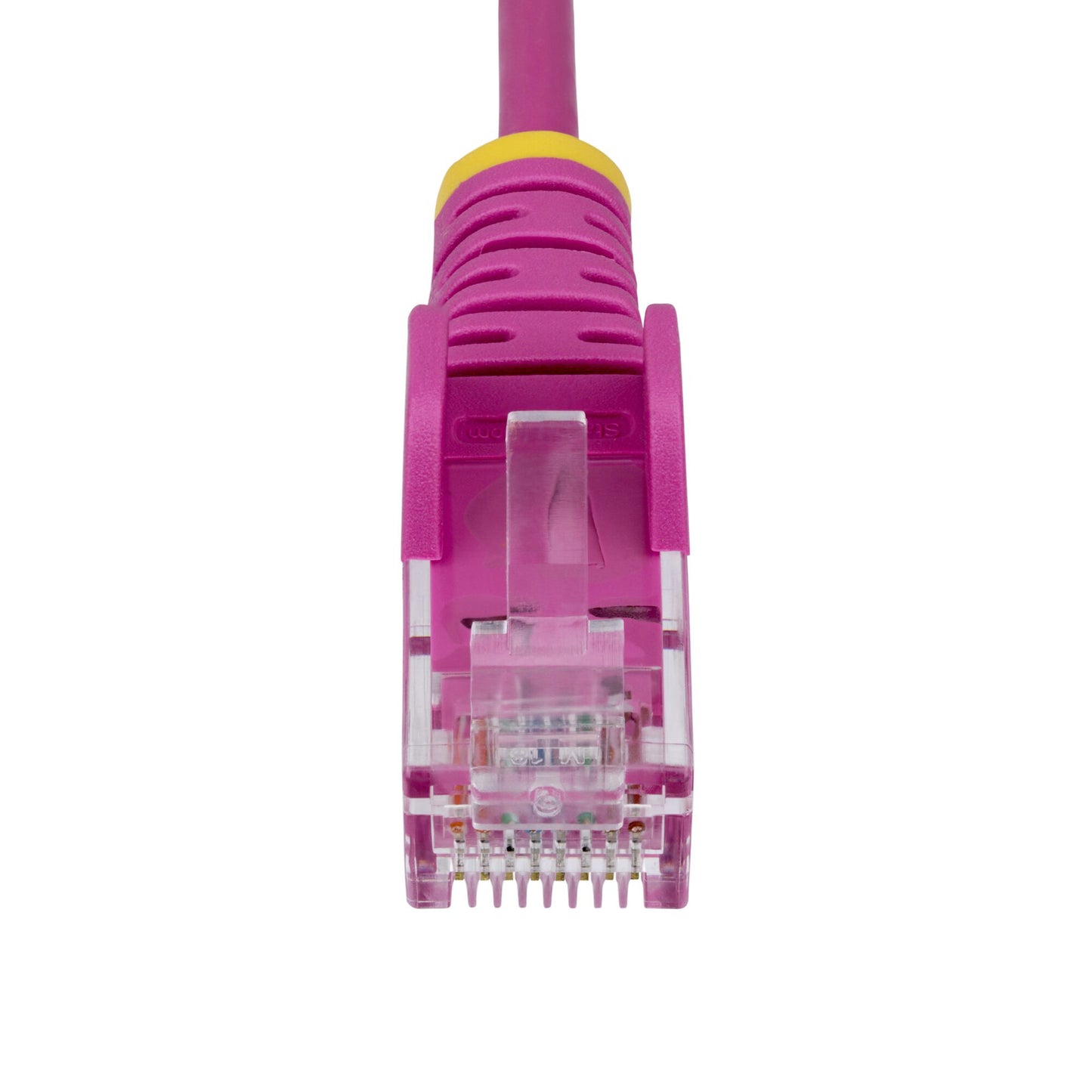 StarTech.com 50cm Pink Slim CAT6 Ethernet Cable, Snagless, 100W PoE, UTP, LSZH, 28AWG Pure Bare Copper Wire, Slim RJ45 Network Patch Cord w/Strain Reliefs, Individually Tested