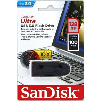 SanDisk 124109 USB flash drive 128 GB USB Type-A 3.2 Gen 1 (3.1 Gen 1) Black