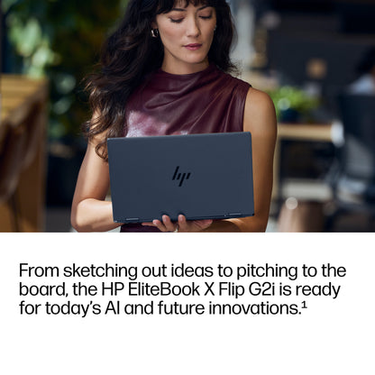 HP EliteBook X Flip G2i 14 inch Notebook Next Gen AI PC Wolf Pro Security Edition Copilot+ PC Intel Core Ultra 7 356H Hybrid (2-in-1) 35.6 cm (14") Touchscreen 3K 32 GB LPDDR5x-SDRAM 512 GB SSD Wi-Fi 7 (802.11be) Windows 11 Pro Blue