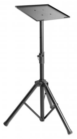 Manhattan TV/Monitor/Projector/Laptop Mount, Tripod Floor Stand, 1 screen/device, Screen Sizes: 13-32", VESA 75x75 to 100x100mm, Max 15kg, Height Adjustable, Black, Lifetime Warranty