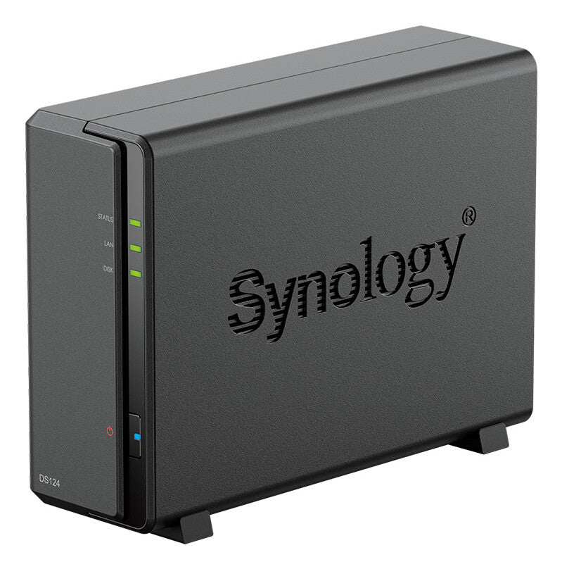 Synology DiskStation DS124 + 1 x HAT3300 6TB NAS Desktop Realtek RTD1619B 1 GB DDR4 HDD DiskStation Manager Black