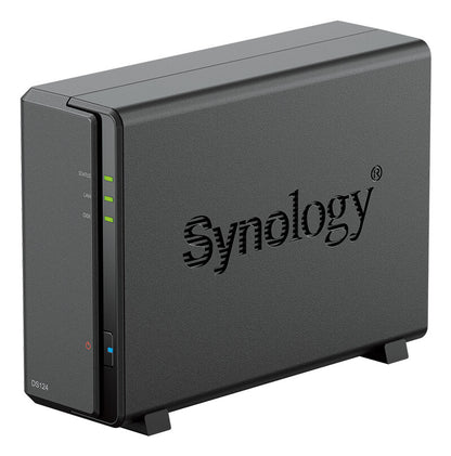 Synology DiskStation DS124 + 1 x HAT3300 6TB NAS Desktop Realtek RTD1619B 1 GB DDR4 HDD DiskStation Manager Black
