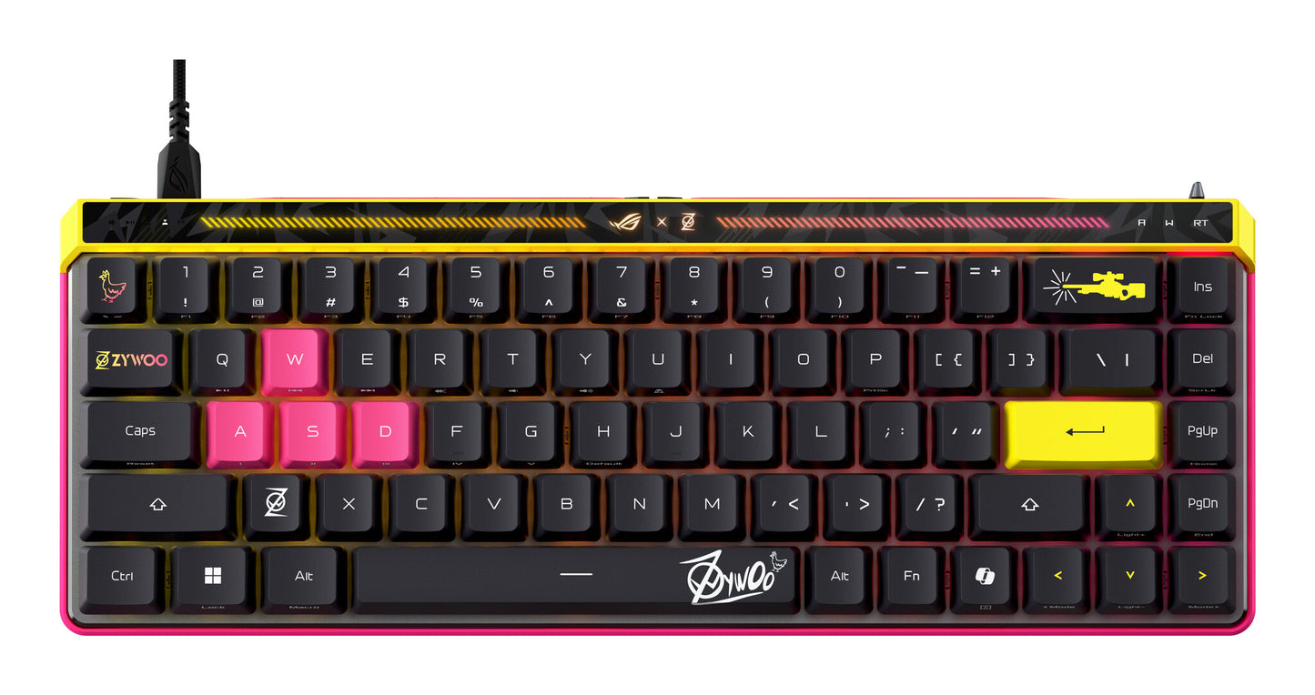 ASUS ROG Falchion Ace HFX ZywOo Edition keyboard Gaming USB QWERTY US International Black