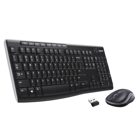 Logitech MK270 keyboard Mouse included Home RF Wireless QWERTY US International Black