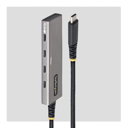 StarTech.com 4-Port USB-C Hub, 10Gbps, 100W PD Charging, 4x USB-C Ports, Overcurrent Protection, PCR Aluminum, For MacBook / Dell / ThinkPad / HP / iPad / Tablet