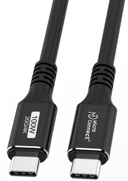 Microconnect USB3.2CC015 USB cable USB 3.2 Gen 2x2 0.15 m USB C Black