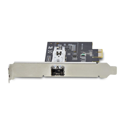 StarTech.com 1-Port GbE SFP Network Card, PCIe 2.1 x1, Intel I210-IS, 1GbE Controller, 1000BASE Copper/Fiber Optic, Single-Port Gigabit Ethernet NIC, Desktop/Server Backplanes - Windows and Linux Compatible