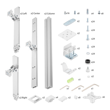 StarTech.com Six-Monitor Desk Mount with Crossbar, Up To 32-inch Computer Screens, Max 17.6lb (8kg) each, Dual Column, C-clamp/Grommet, Height Adjustable