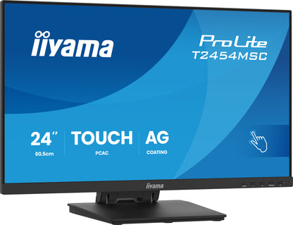 iiyama ProLite T2454MSC-B3AG computer monitor 60.5 cm (23.8") 1920 x 1080 pixels Full HD LED Touchscreen Multi-user Black