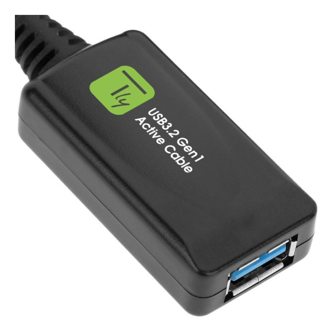 Techly ICUR3050G USB cable USB 3.2 Gen 1 (3.1 Gen 1) 5 m USB A Black