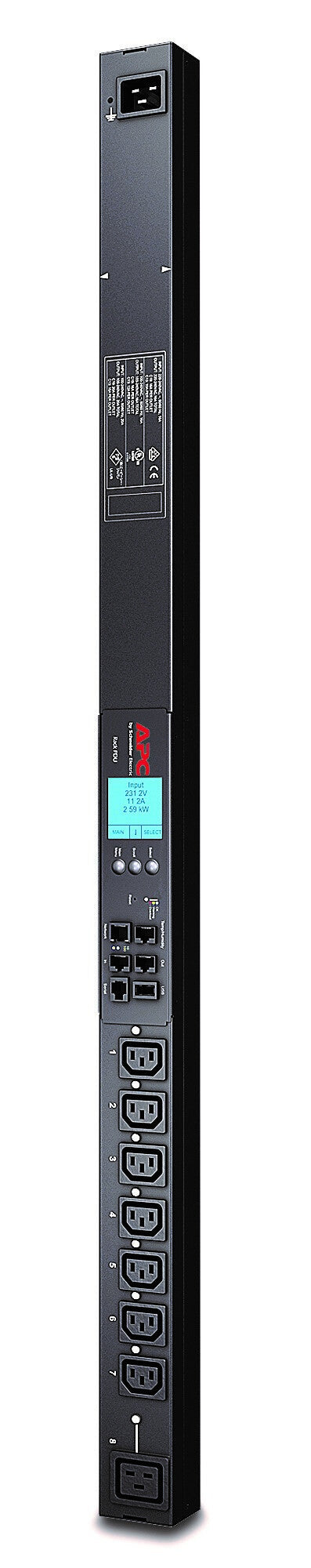 APC Rack PDU 2G, Switched, ZeroU, 20A/208V, 16A/230V, (7) C13 & (1) C19