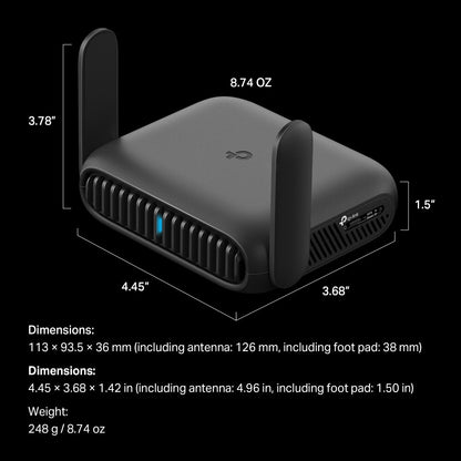 TP-Link BE3600 Wi-Fi 7 wireless router 2.5 Gigabit Ethernet Dual-band (2.4 GHz / 5 GHz) Black