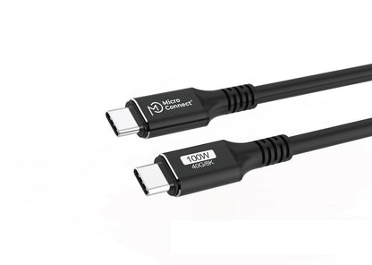 Microconnect USB4CC015 USB cable USB4 Gen 3x2 0.15 m USB C 100 W Black