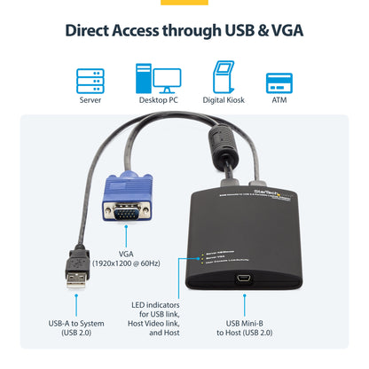 StarTech.com KVM Console to USB 2.0 Portable Laptop Crash Cart Adapter