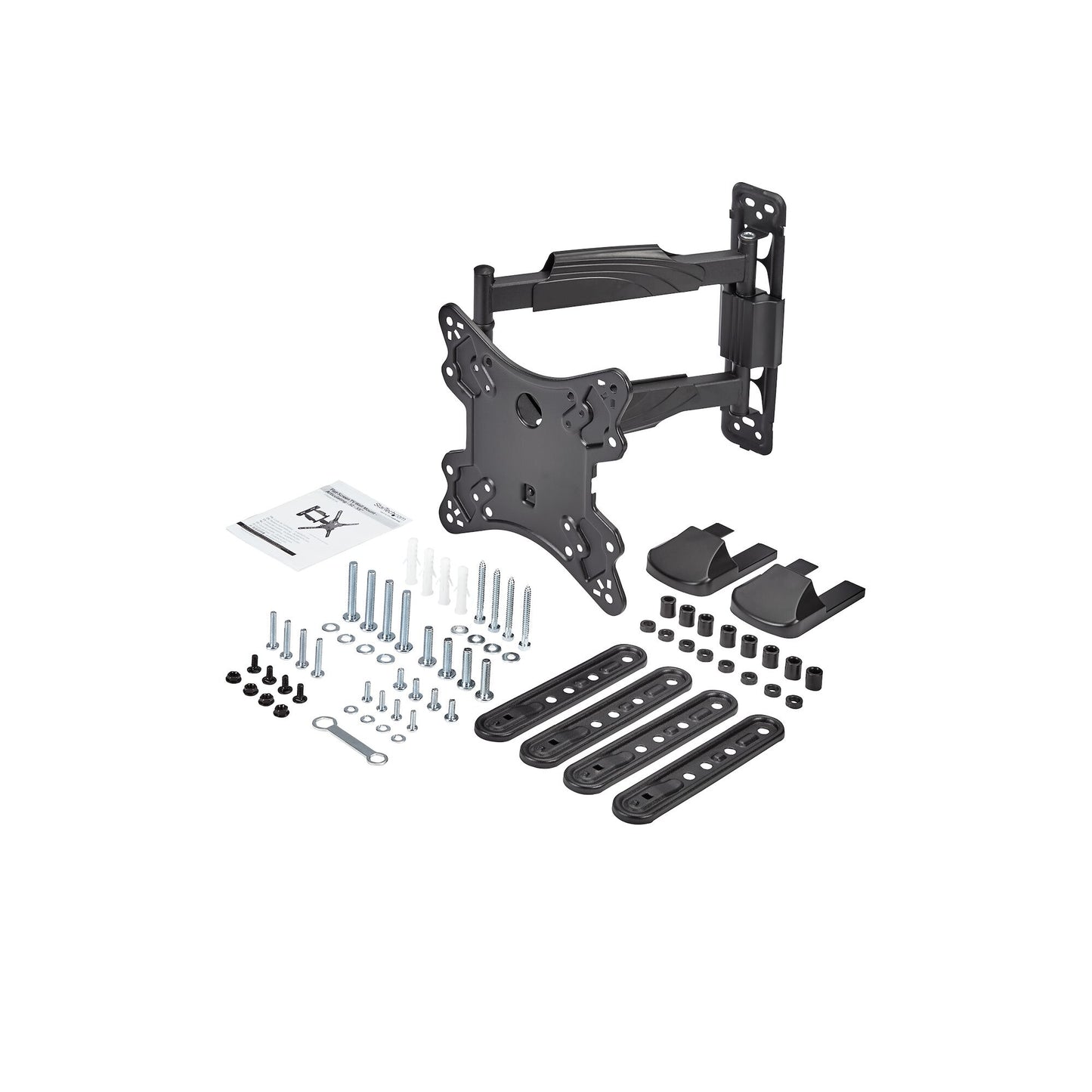 StarTech.com Full Motion TV Wall Mount - 32-55 inch (77lb/35kg) VESA Displays - Low Profile Universal Flat Screen TV Wall Mount - Heavy Duty Adjustable Tilt/Swivel Articulating Arm Bracket