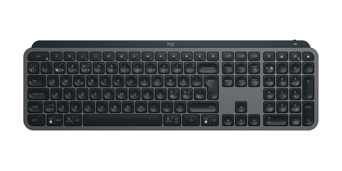 Logitech 920-010931 keyboard Mouse included Office RF Wireless + Bluetooth QWERTY Nordic Graphite