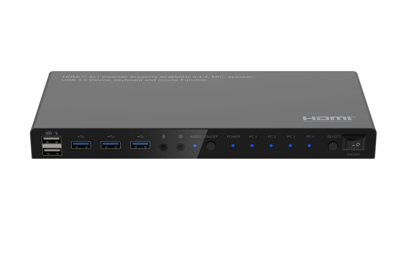 Microconnect MC-HDMIKVM0401-USB3-4K KVM switch Black