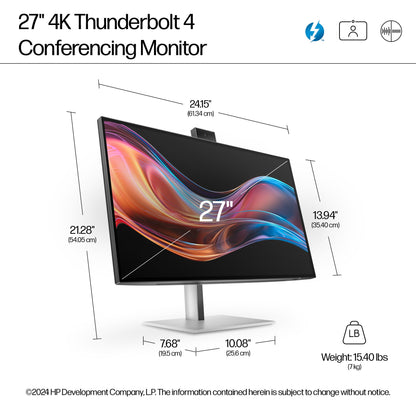 HP Series 7 Pro 27 inch 4K Conferencing Monitor - 727pm