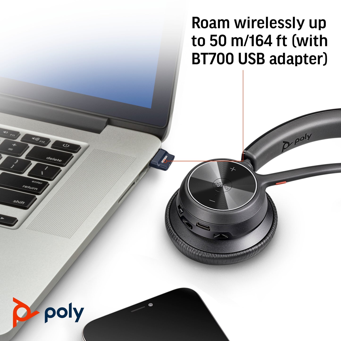 POLY Voyager 4310 Microsoft Teams Certified USB-C Headset +BT700 dongle