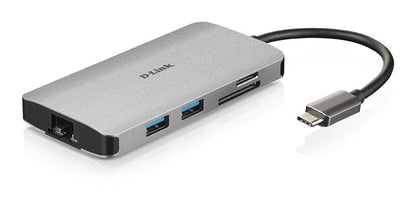 D-Link DUB-M810 laptop dock/port replicator Wired USB 3.2 Gen 1 (3.1 Gen 1) Type-C Silver