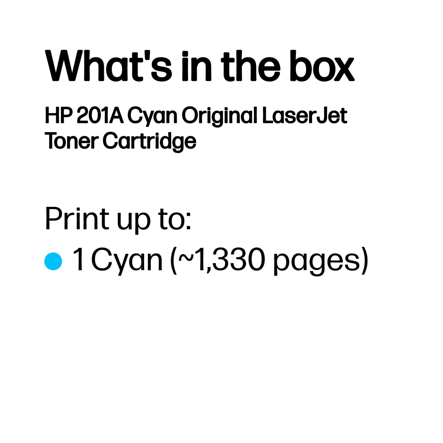 HP 201A Cyan Original LaserJet Toner Cartridge