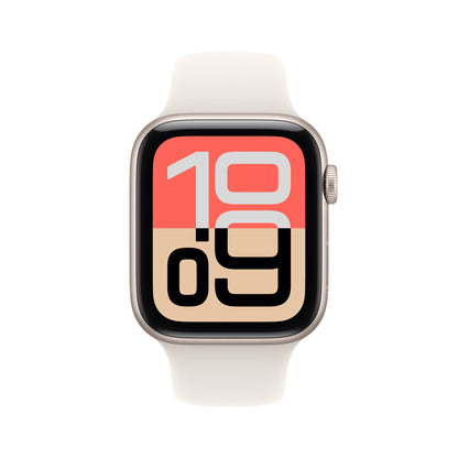 Apple Watch SE (3nd generation) SE 3 GPS + Cellular 44mm Starlight Aluminium Case with Starlight Sport Band - S/M