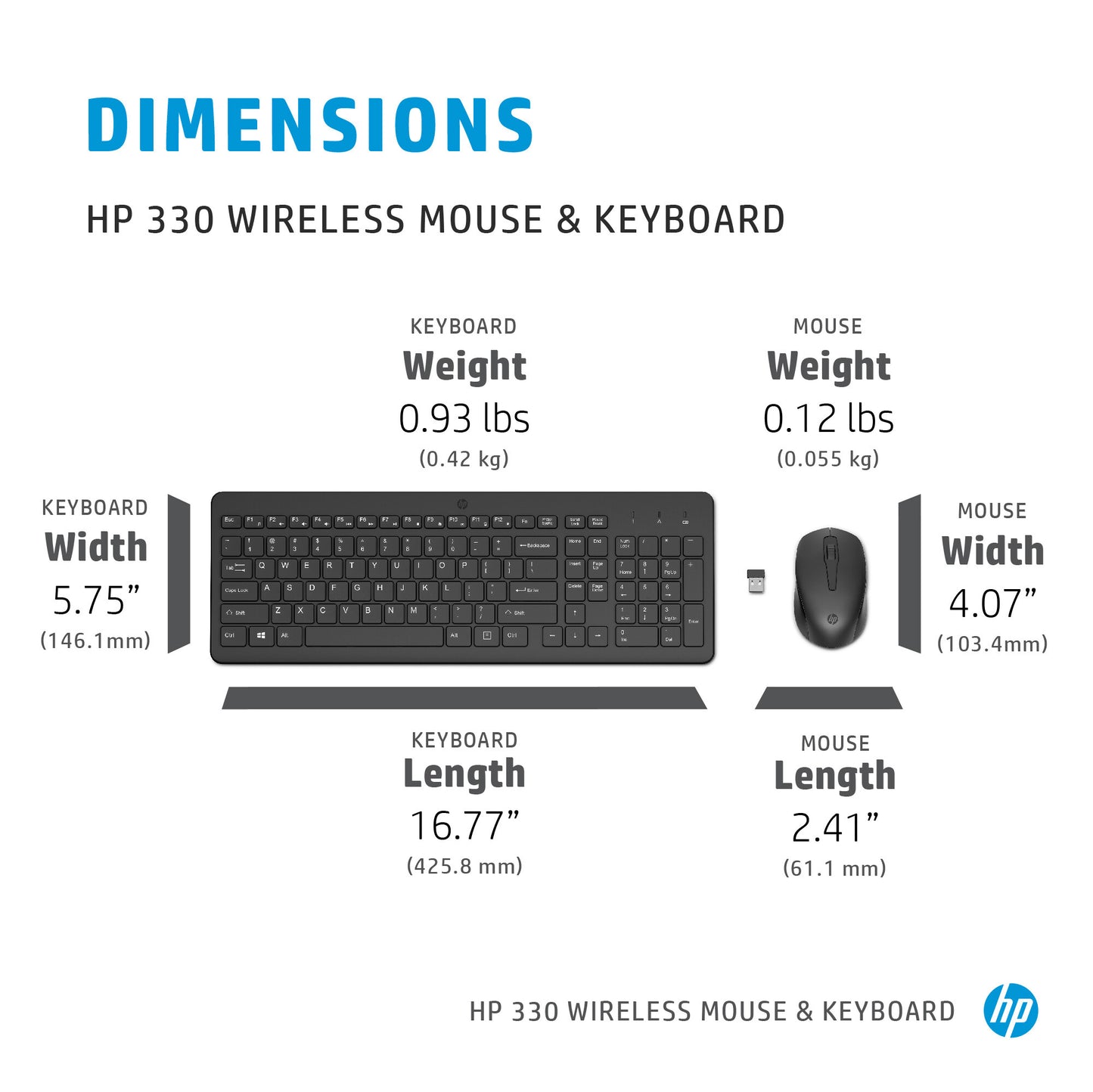 HP 330 Wireless Mouse and Keyboard Combination