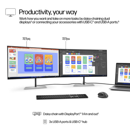 HP Series 7 Pro 27 inch QHD Monitor - 727pq PVC Free