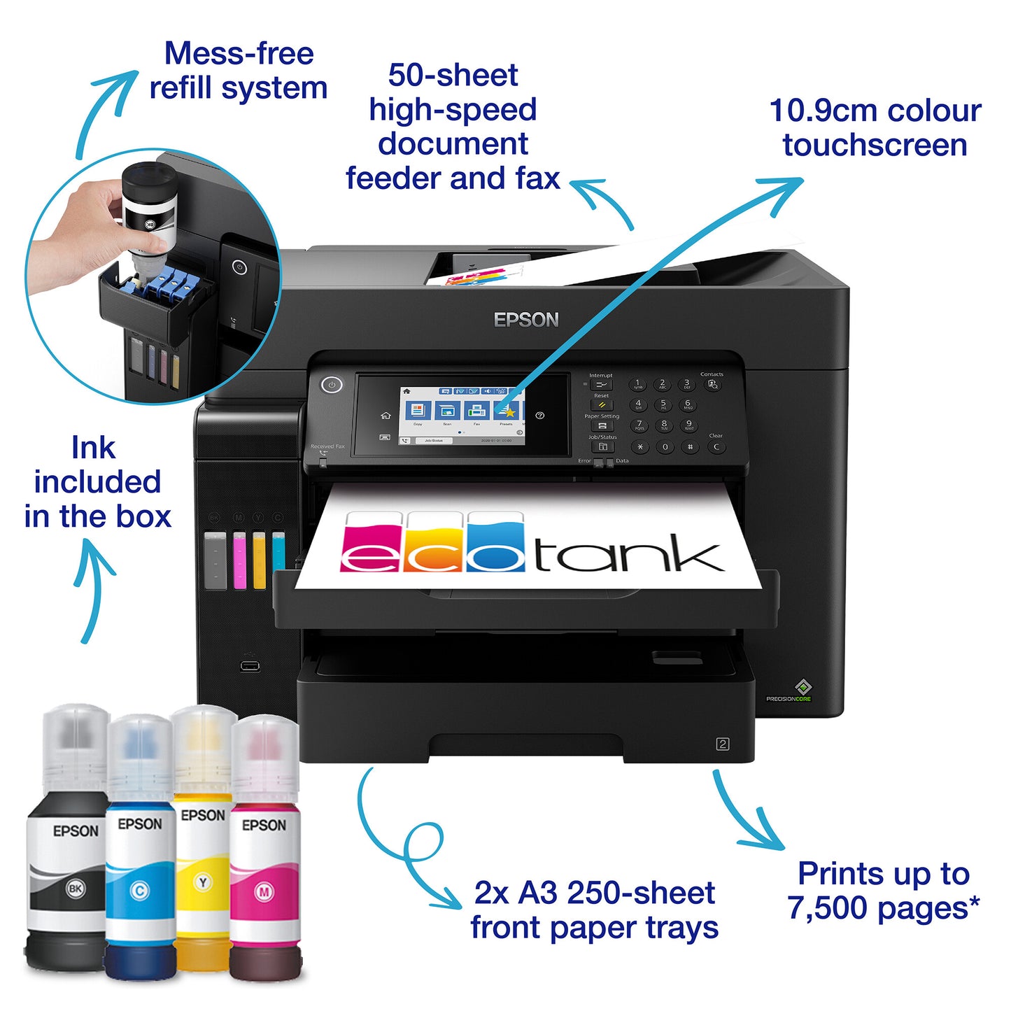 Epson EcoTank ET-16655 Inkjet A3 4800 x 1200 DPI 32 ppm Wi-Fi