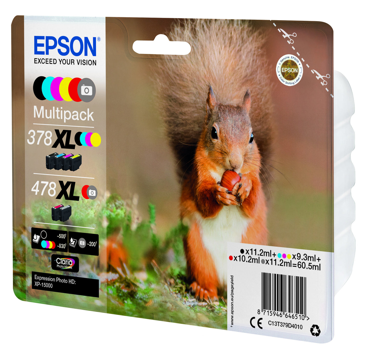 Epson Squirrel Multipack 6-colours 378XL / 478XL Claria Photo HD Ink