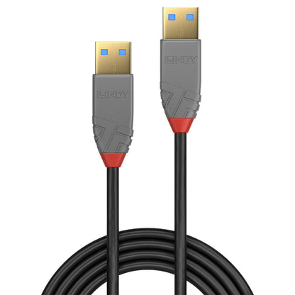 Lindy 5m USB 3.2 Type A Cable, 5Gbps, Anthra Line