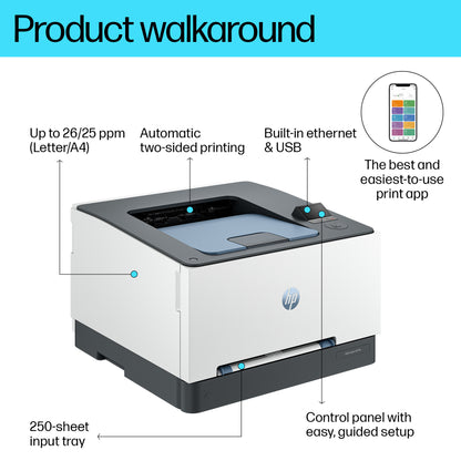 HP LaserJet Pro 3202dn Color Printer, Ethernet Only; Duplex