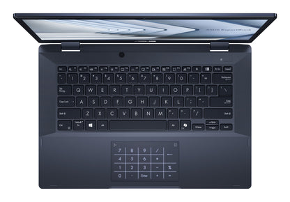 ASUS ExpertBook B3 Flip B3402FV-EC512XA Intel Core 5 120U Hybrid (2-in-1) 35.6 cm (14") Touchscreen Full HD 16 GB DDR4-SDRAM 256 GB SSD Wi-Fi 6E (802.11ax) Windows 11 Pro Education Black QWERTY UK English