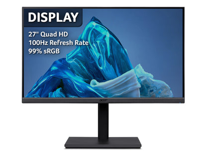 Acer B7 Vero B277UE 27" QHD ZeroFrame IPS 100Hz 4ms Monitor