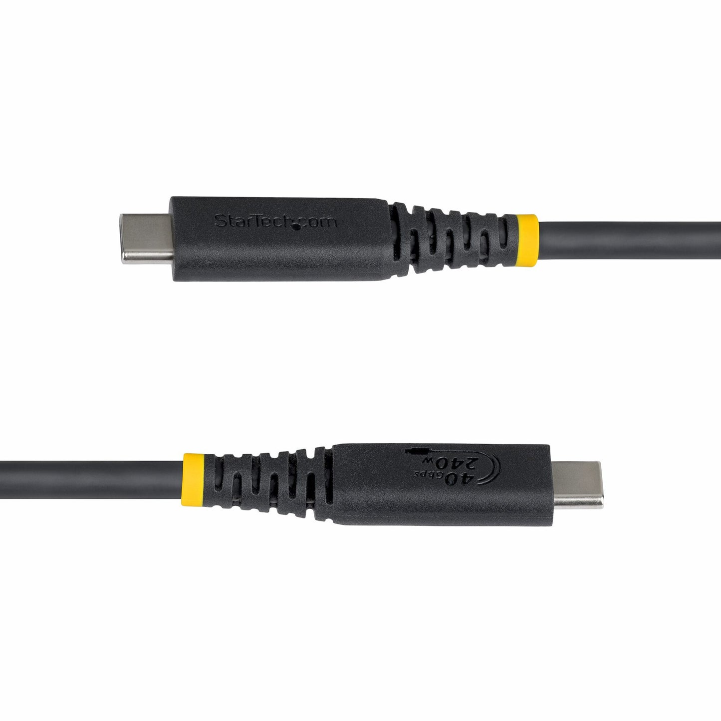StarTech.com 50cm (1.6ft) USB4 Cable, 40Gbps, USB-IF Certified USB-C Cable, 240W PD, 8K 60Hz/4K 240Hz DP2.1 DP40, TPE Jacket, Thunderbolt 4 Compatible - Black USB-C Cord