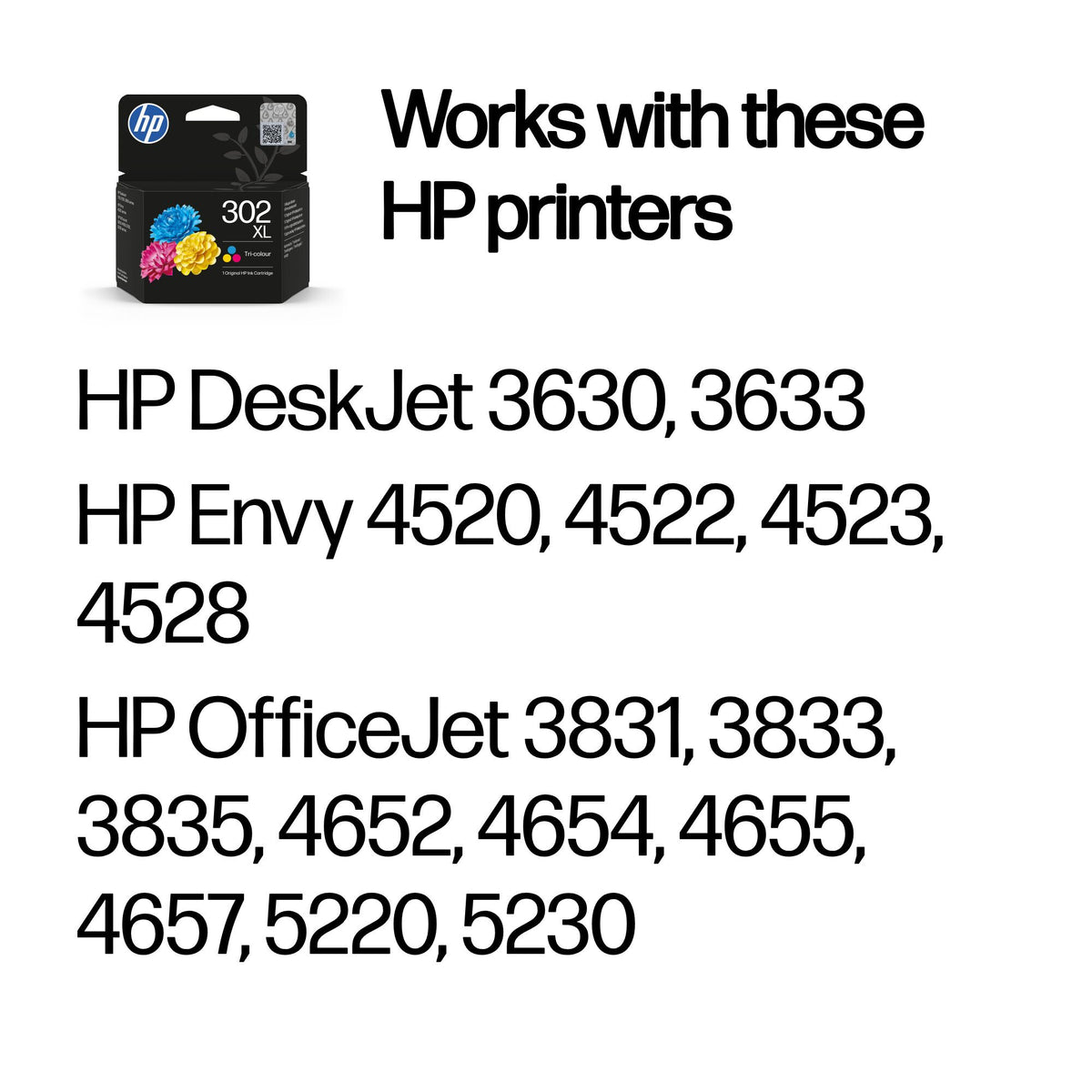 HP 302XL High Yield Tri-color Original Ink Cartridge