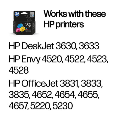 HP 302XL High Yield Tri-color Original Ink Cartridge