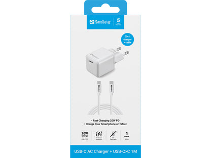 Sandberg USB-C 20W Charger EU+USB-CC