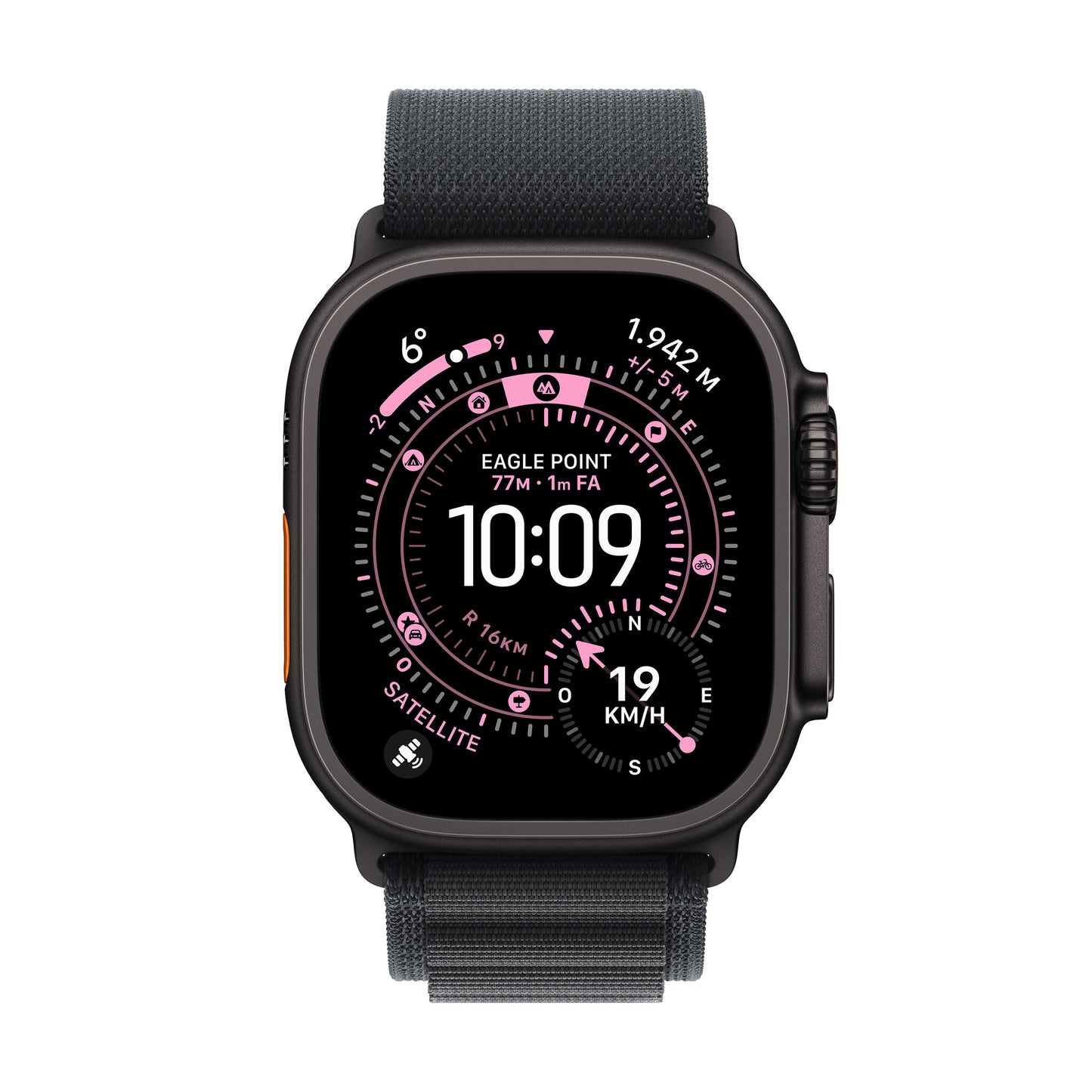 Apple Watch Ultra 3 GPS + Cellular 49mm Black Titanium Case with Black Alpine Loop - Medium