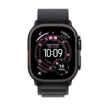 Apple Watch Ultra 3 GPS + Cellular 49mm Black Titanium Case with Black Alpine Loop - Medium