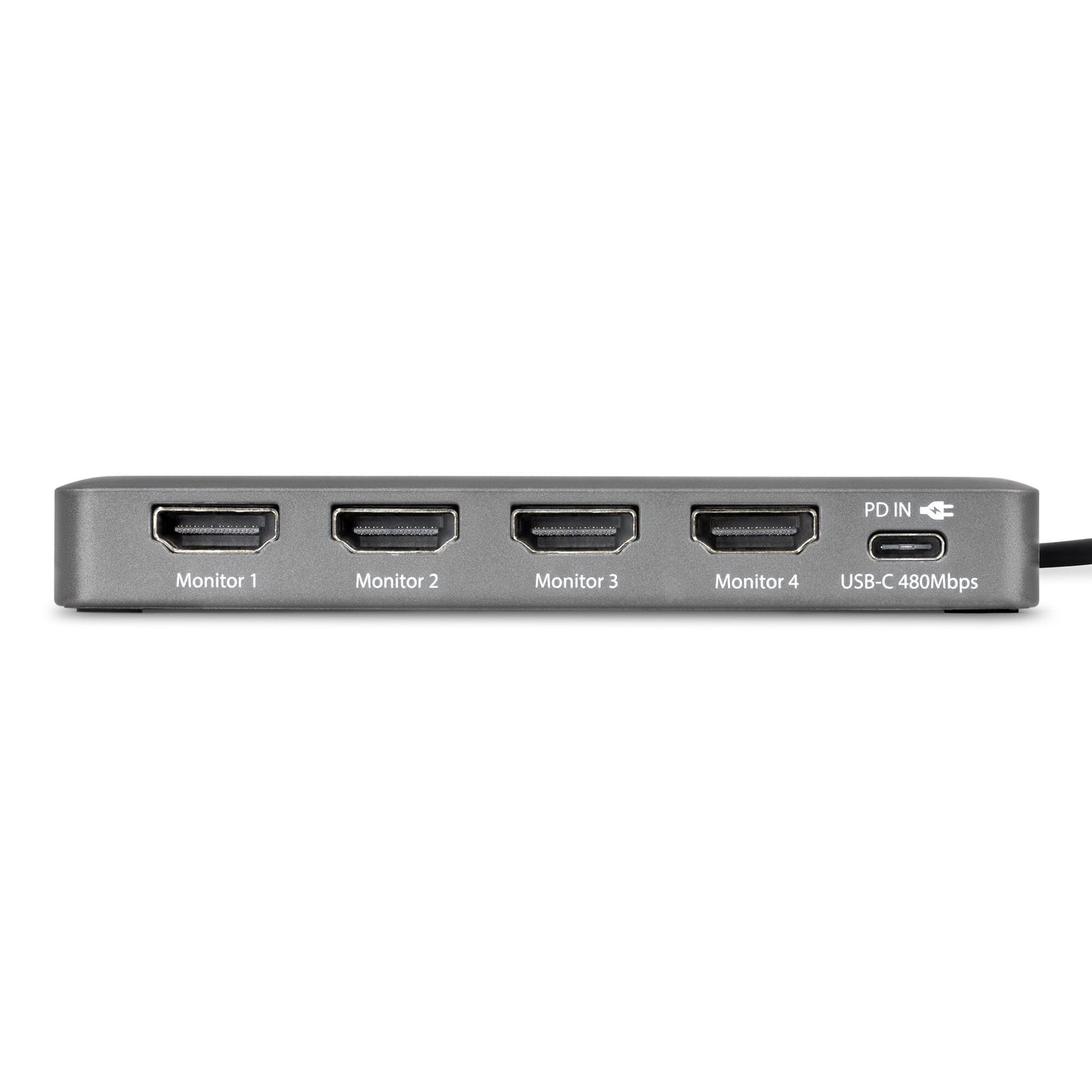 StarTech.com USB-C to Quad-Monitor Workstation Adapter, 4K 60Hz HDMI, 140W PD Passthrough for Laptop Charging, USB Port for Wireless Keyboard / Mouse, TAA