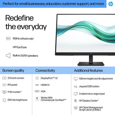 HP Series 3 Pro 21.5 inch FHD Monitor 322ph