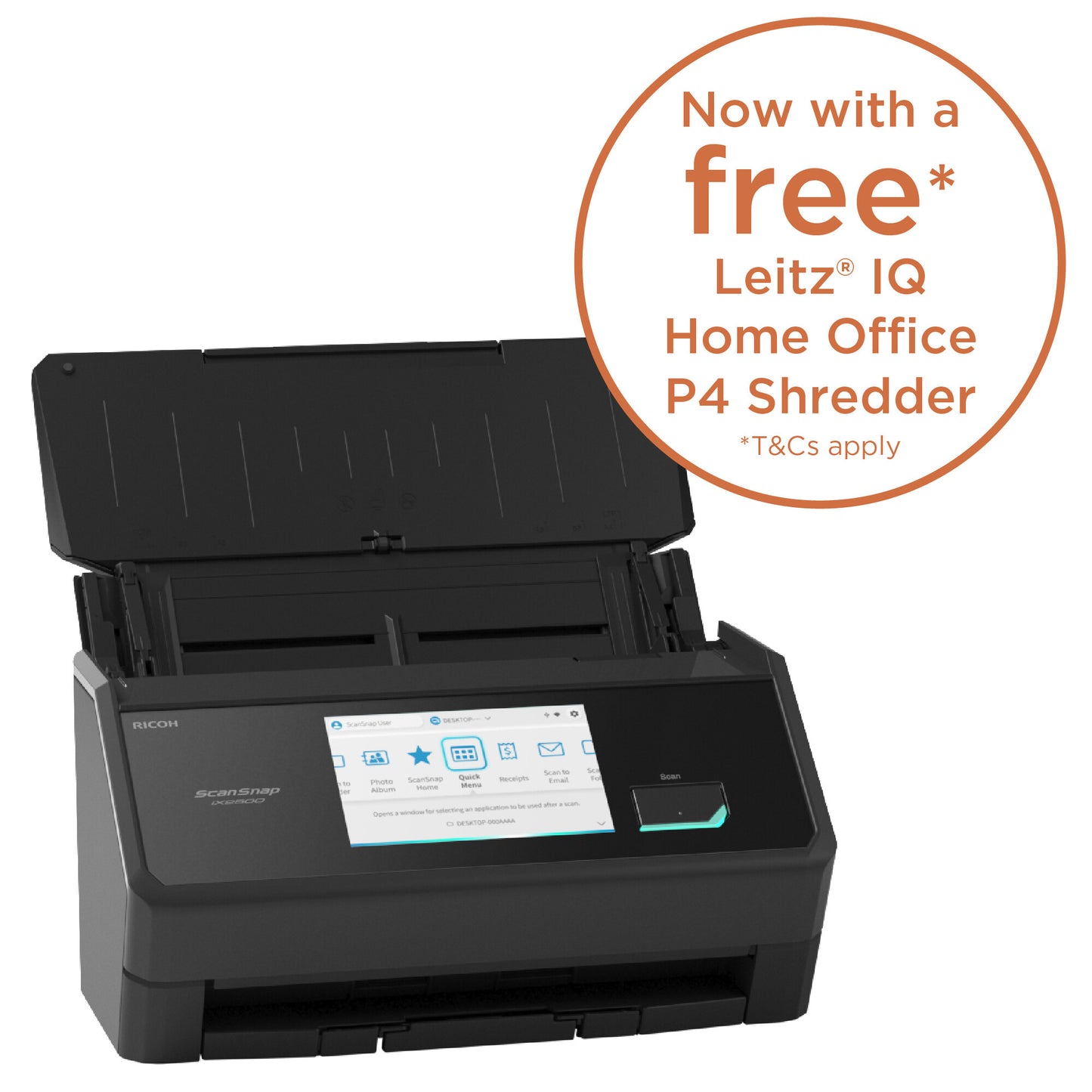 Ricoh ScanSnap IX2500 ADF scanner 600 x 600 DPI A4 Black